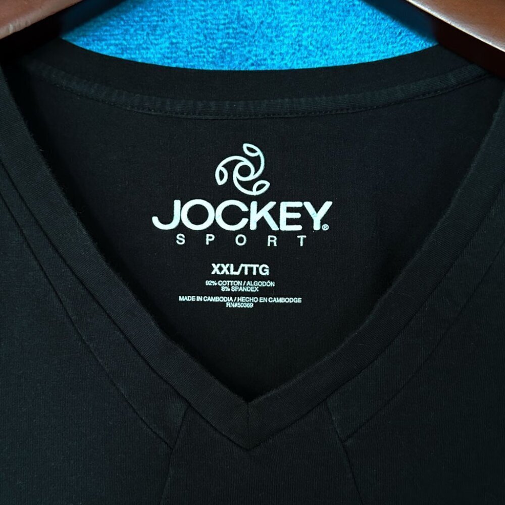 Jockey Sport V-Neck Stretch Top, Size XXL - Picture 3 of 3